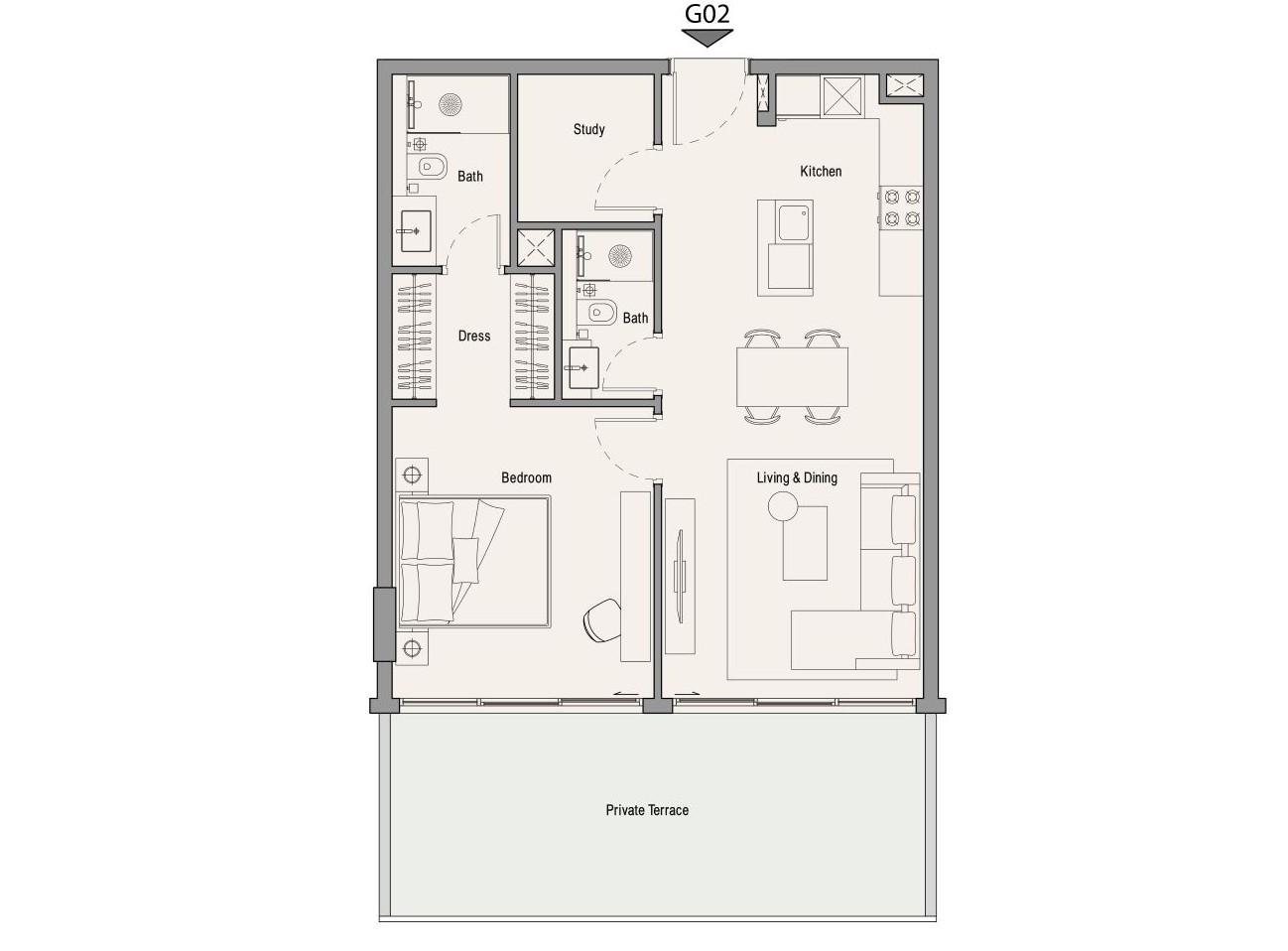 113 Residences by Iman - 1 Odalı Daire + Çalışma Odalı - Al Sufouh’ta Modern Daireler