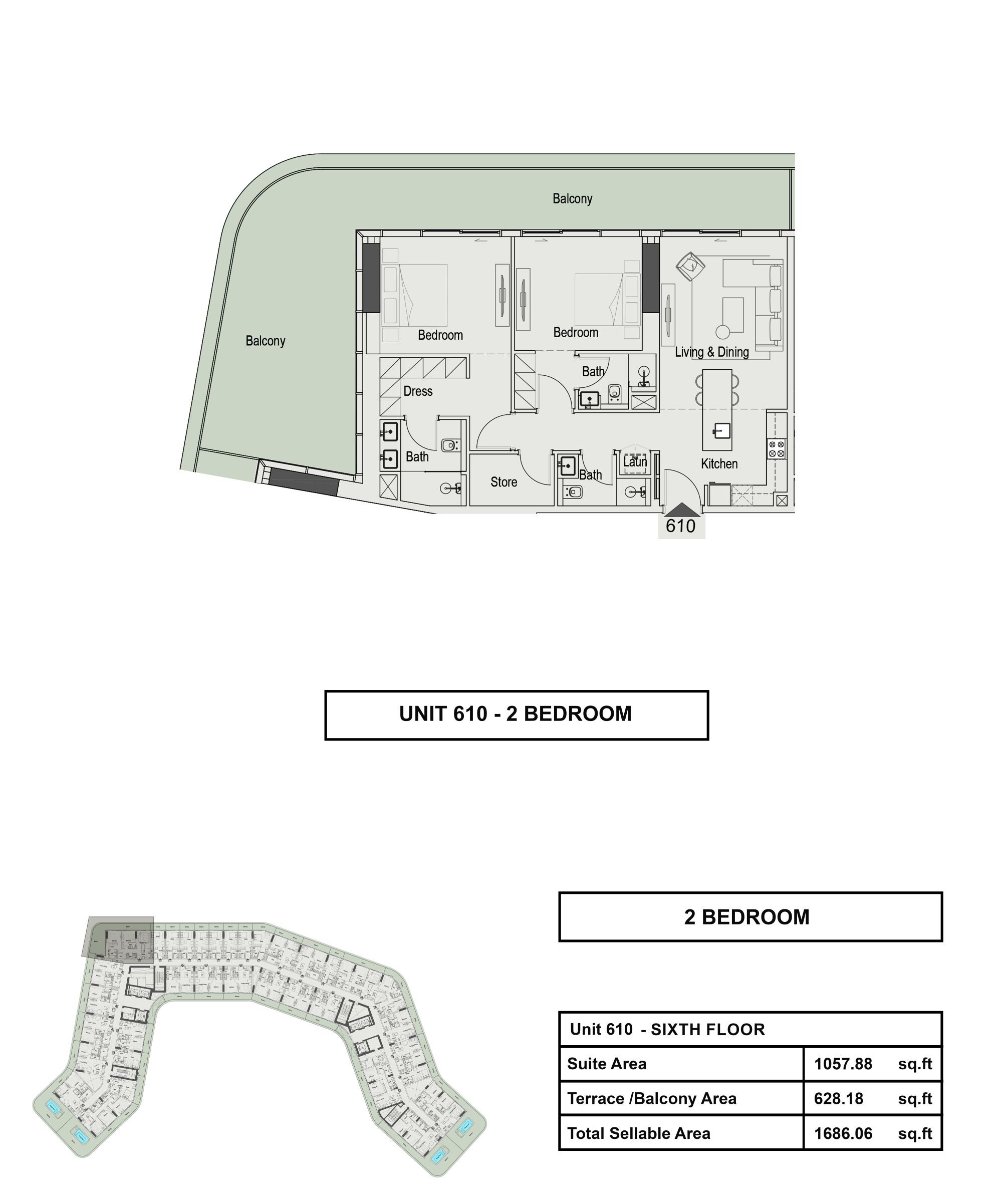 15 Cascade - 2 Bedroom Apartment + Study Room