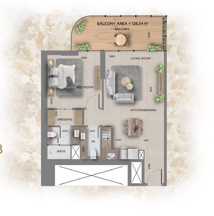 368 Park Ln  - 1 Odalı Daire