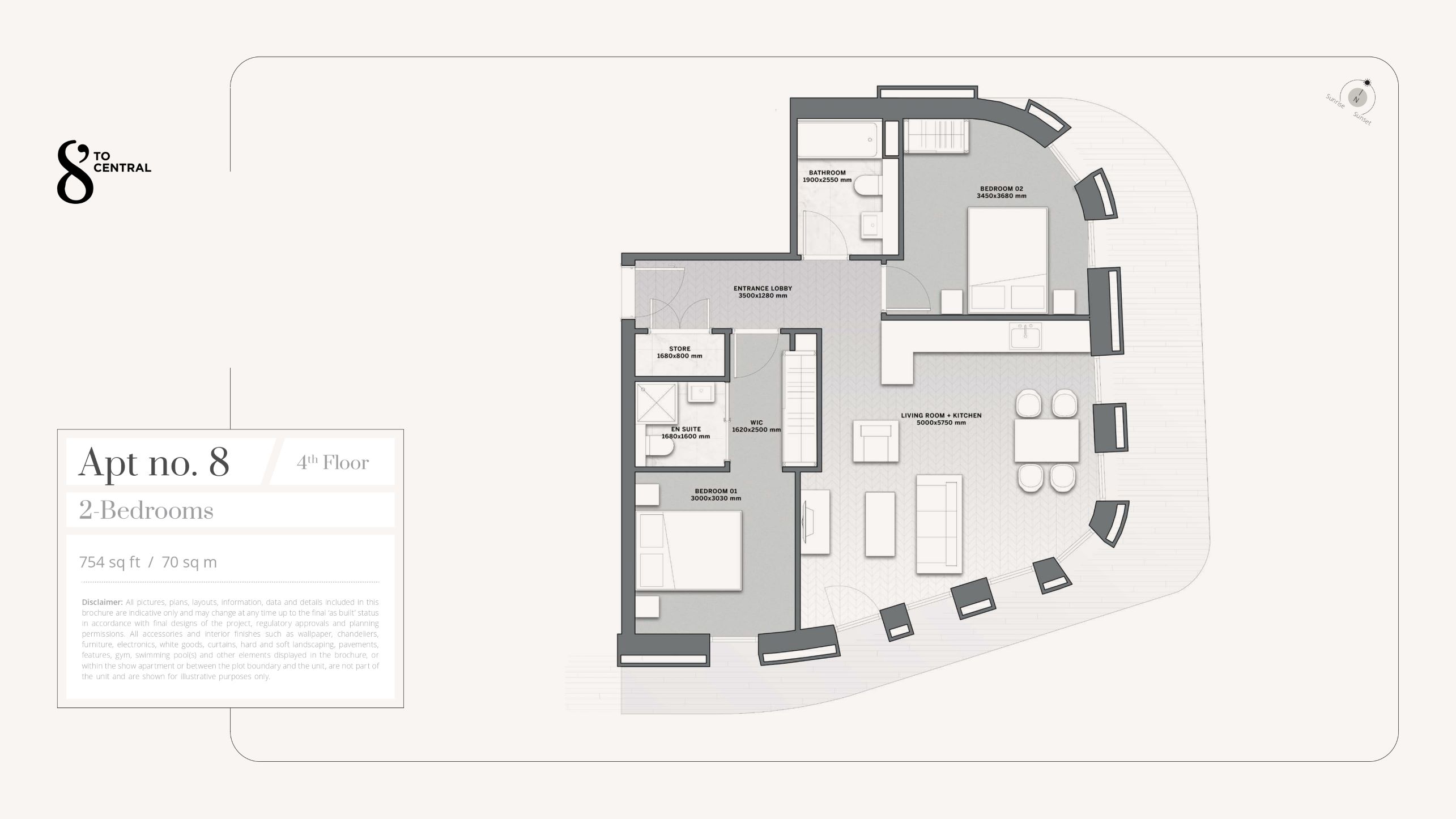 8 To Central - 2 Bedroom Apartment