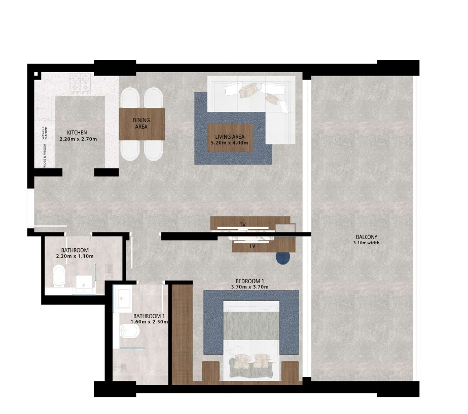Aark Residences - 1 Odalı Daire