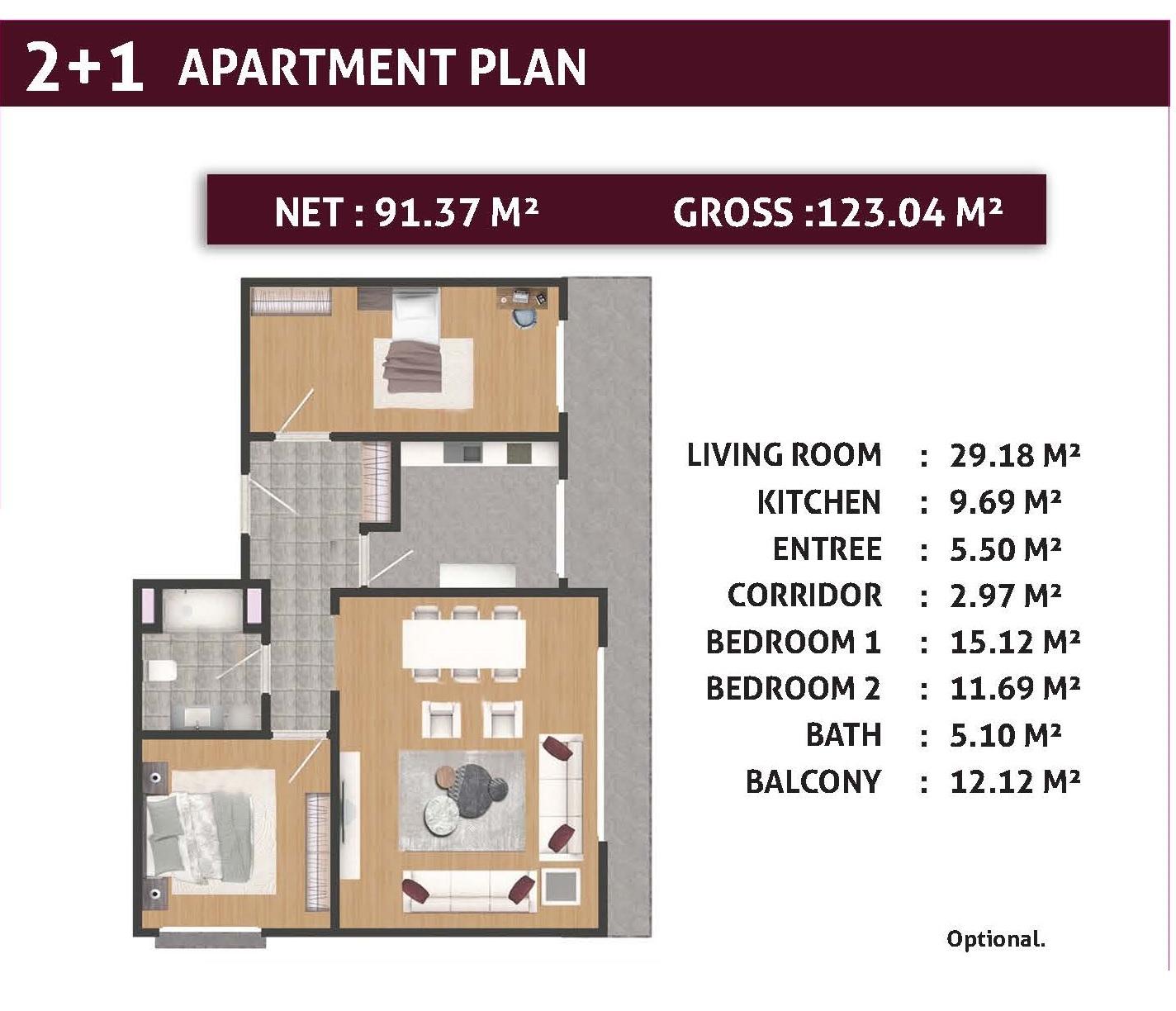 2 Luxury 2+1 Apartments in Ahteran Istanbul - Suitable for Citizenship
