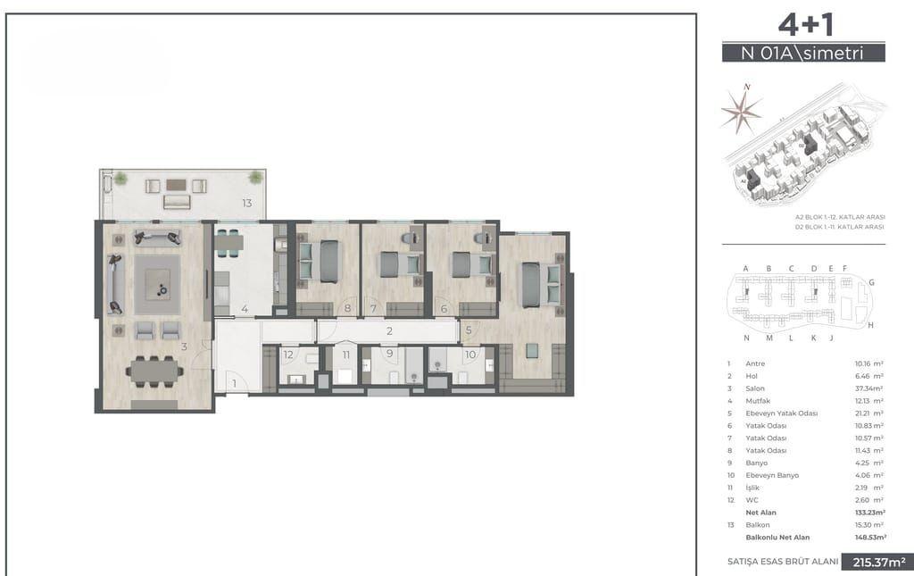 Akzirve Topkapı 29: Luxury 4+1 Apartment in Zeytinburnu - Suitable for Citizenship
