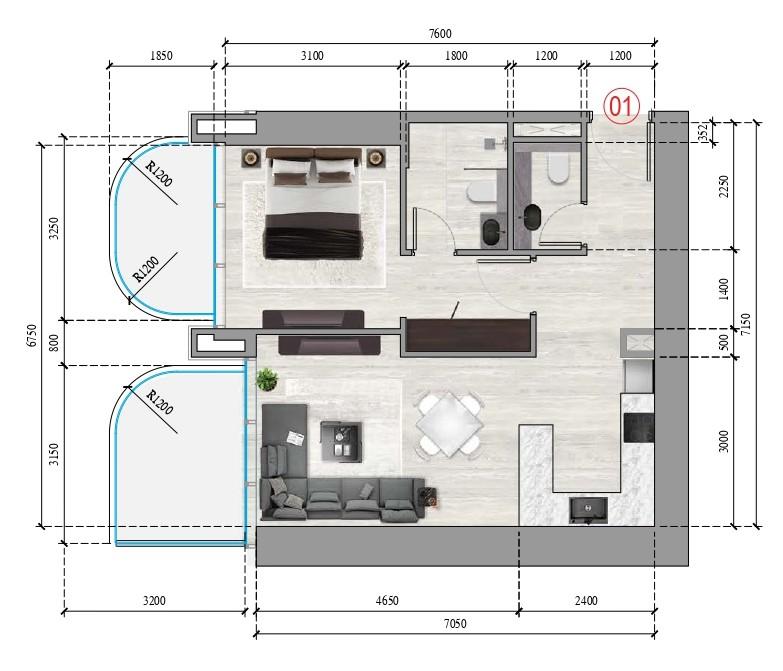 Ananda Residence - 1 Bedroom Apartment