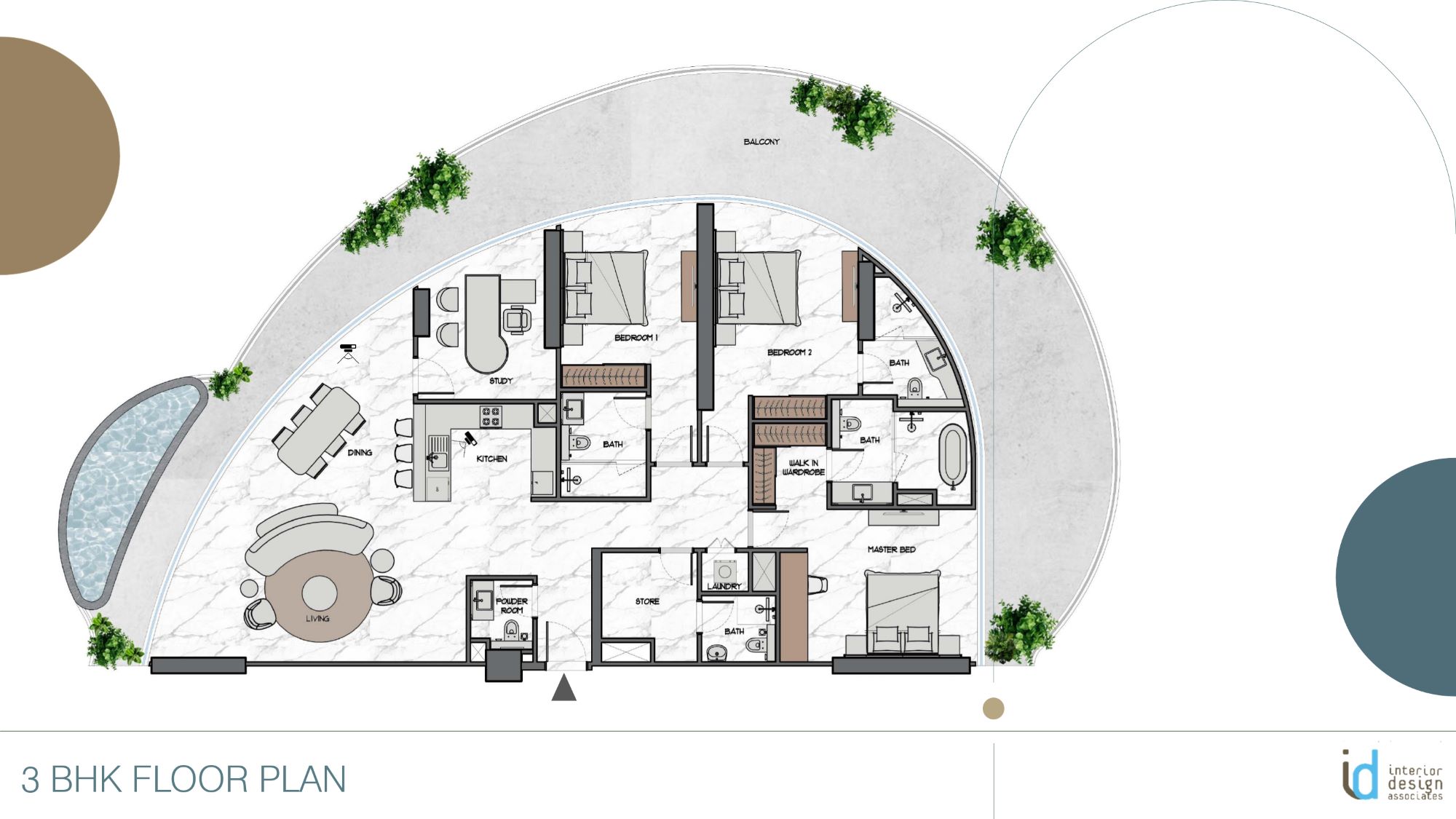 Aqua Arc - 3 Bedroom Apartment