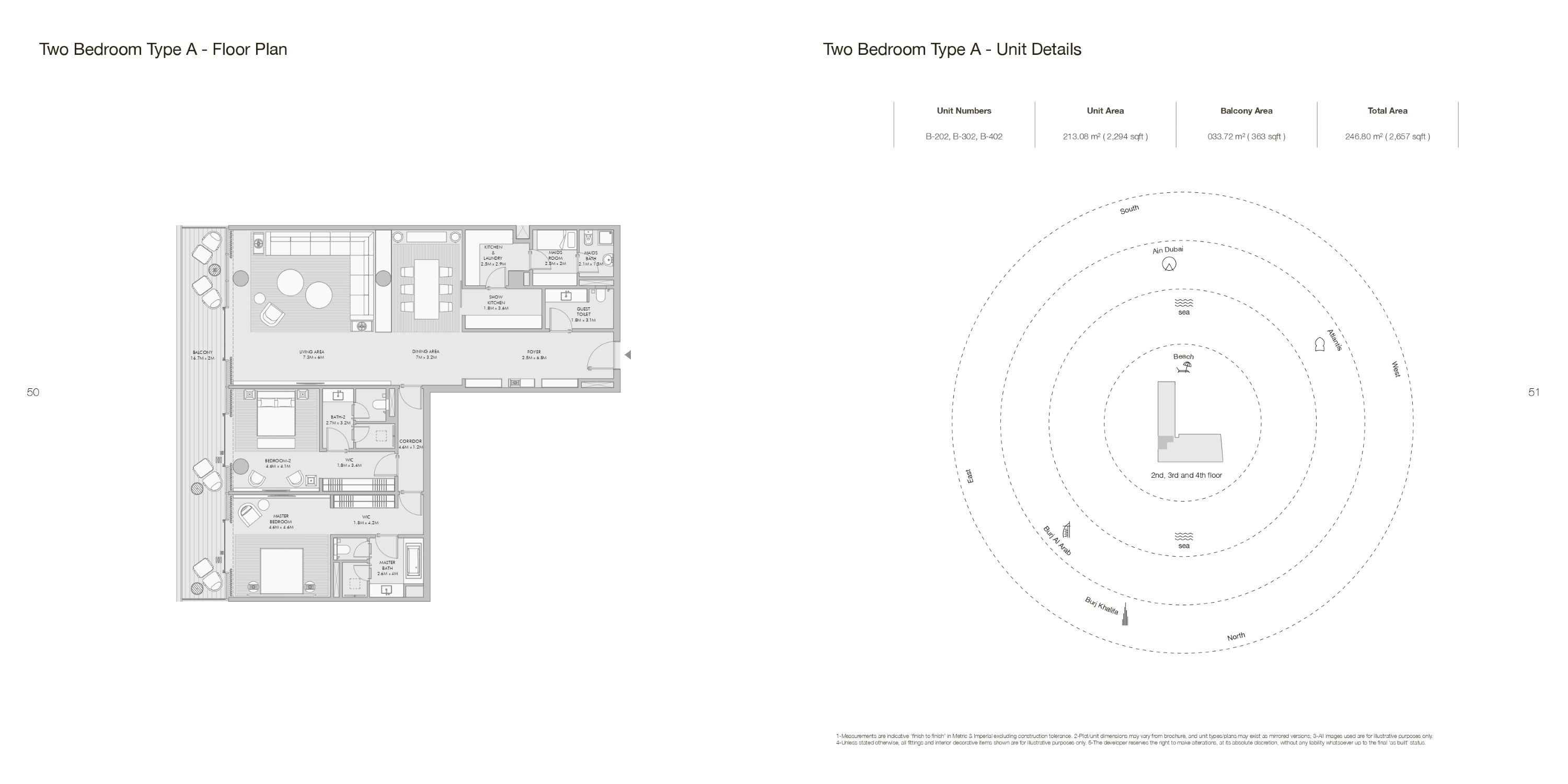 Armani Beach Residences at Palm Jumeirah - 2 Bedroom Apartment