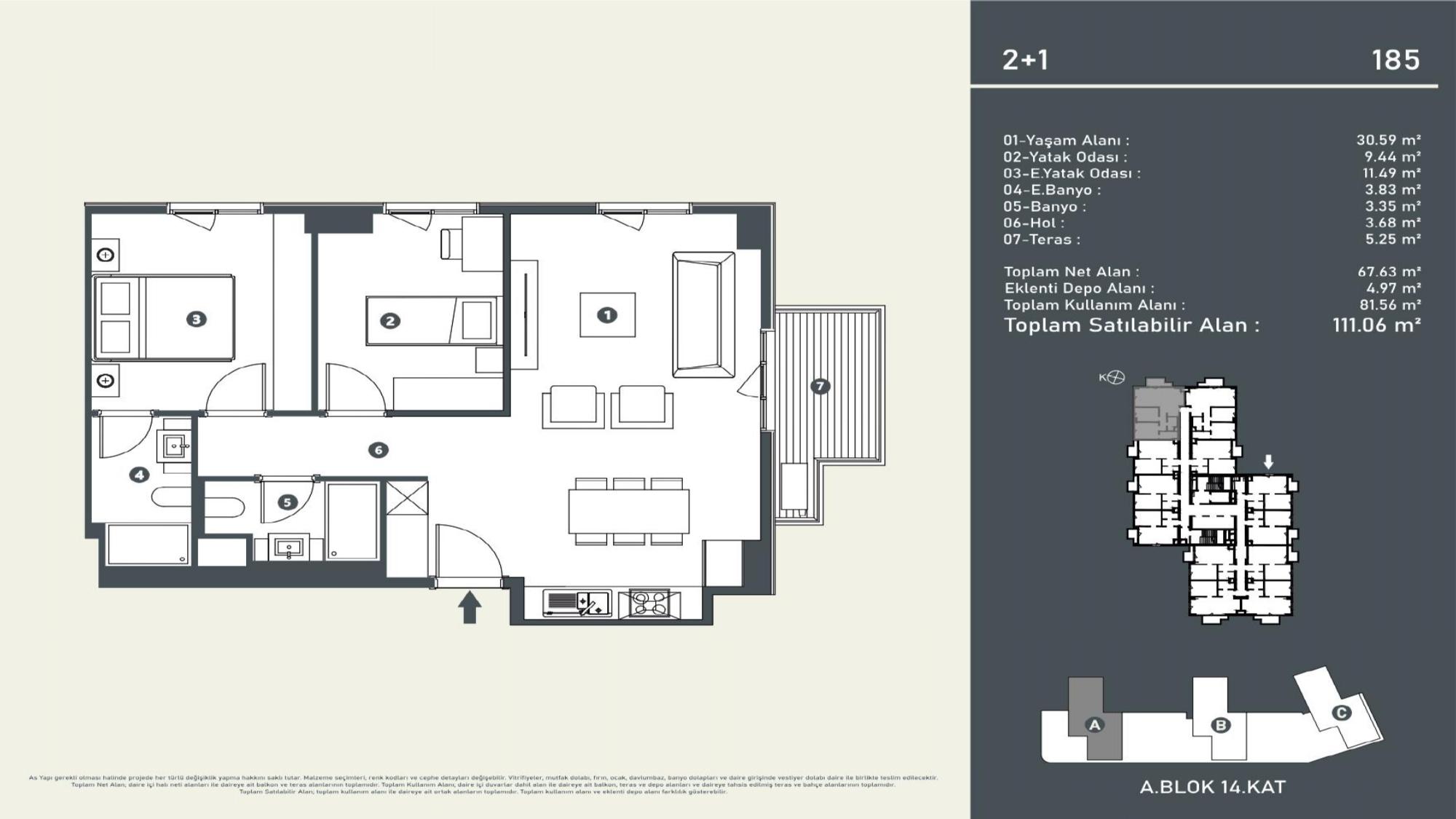 1+1 & 2+1 Modern Living & Prime Apartment in AS Concept Istanbul – Suitable for Citizenship