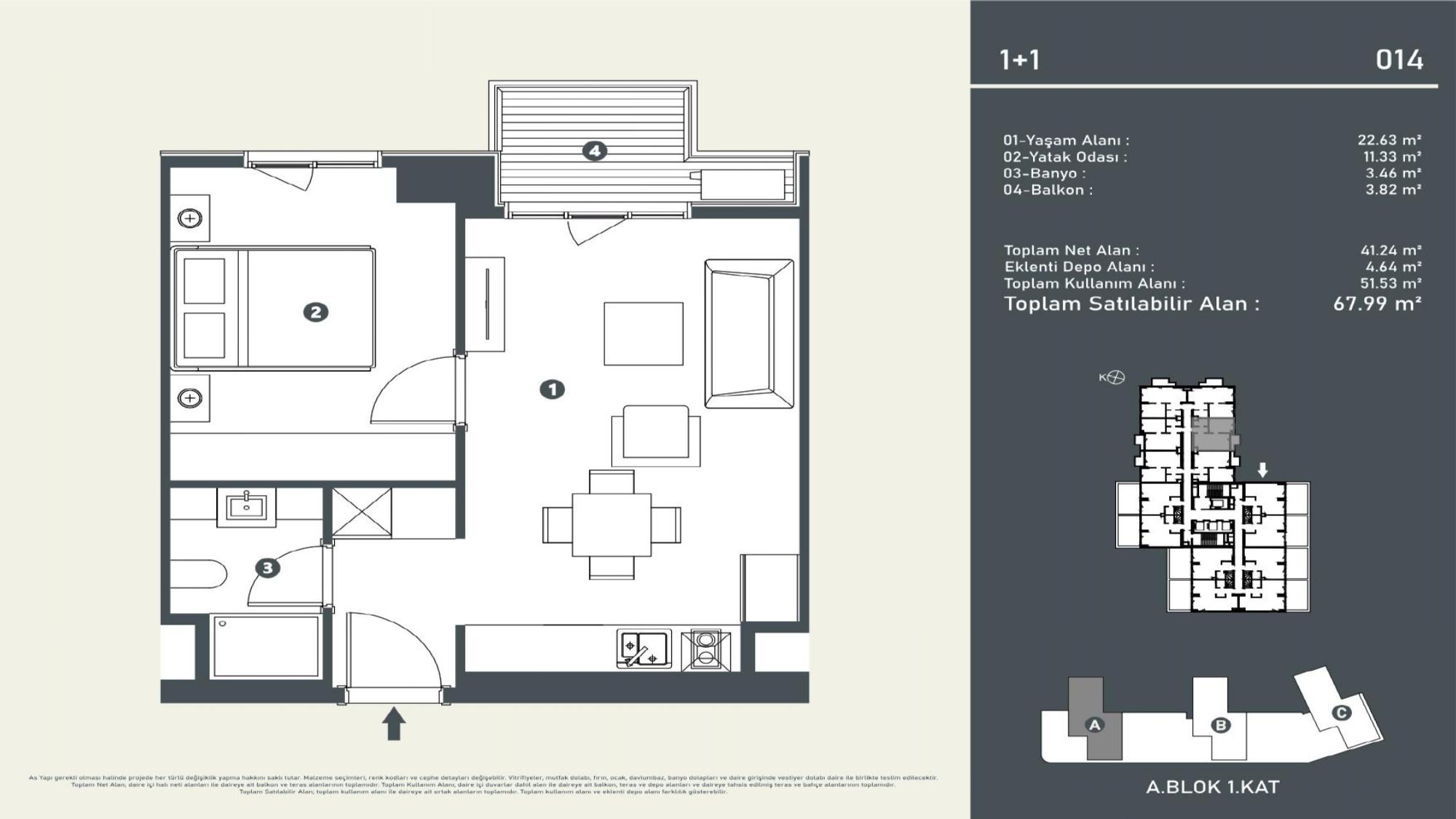 1+1 & 2+1 Modern Living & Prime Apartment in AS Concept Istanbul – Suitable for Citizenship