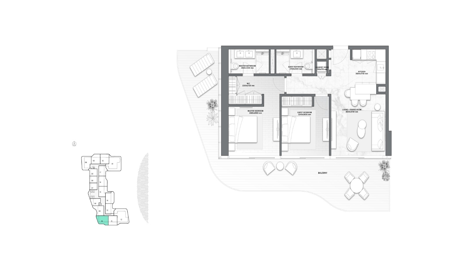 The Astera Interiors by Aston Martin - 2 Bedroom Apartment