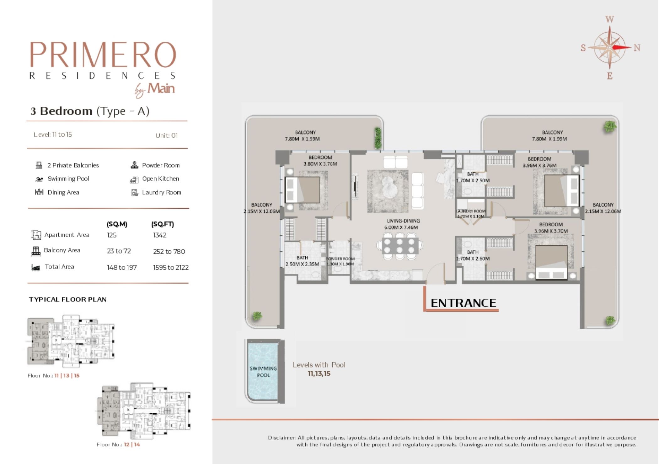 PRIMERO RESIDENCES -3 Bedroom Apartment