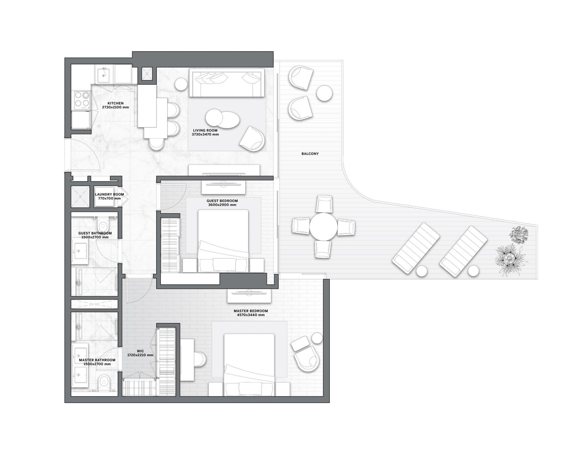 The Astera Interiors by Aston Martin - 2 Odalı Daire - Wynn and Beach Manzaralı