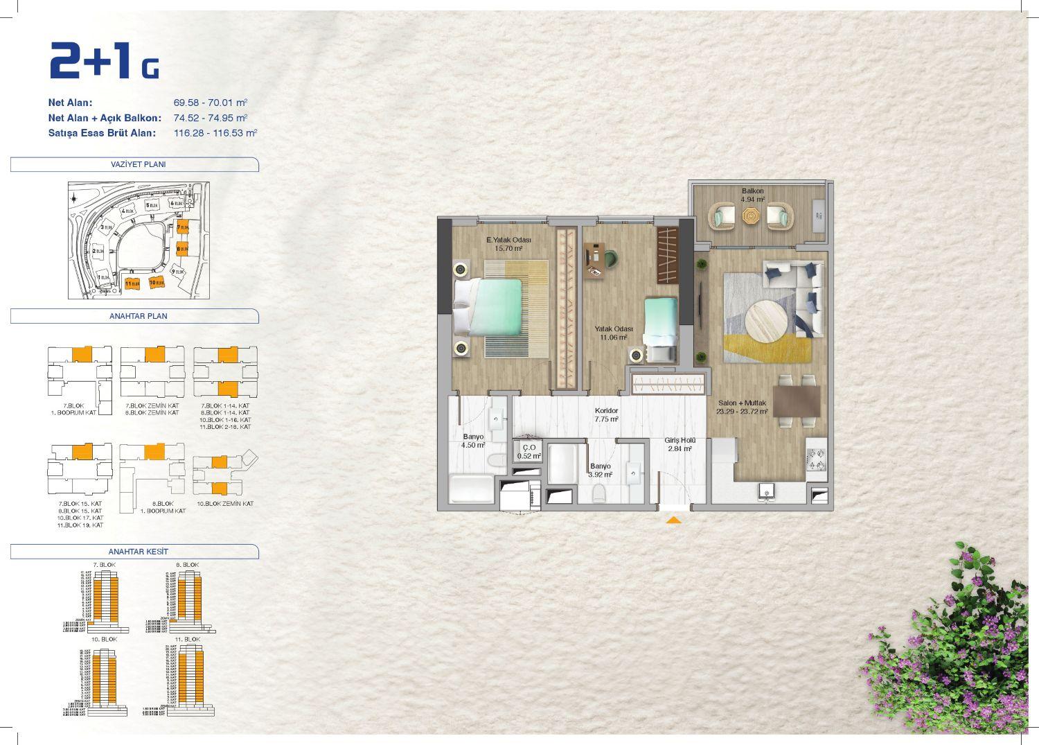 Avrupa Konutları Güneşli: Luxury 2+1 Apartment - Suitable for Citizenship