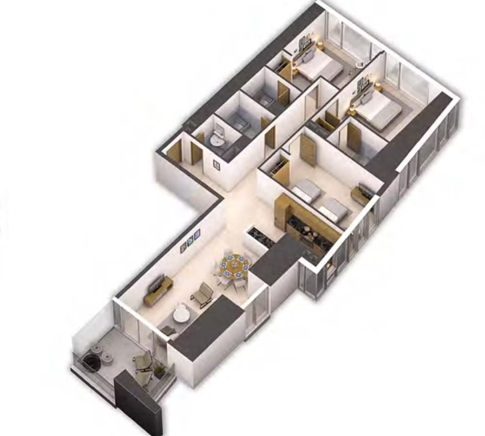 Ready to Move  |  Furnished | High-Standard 3 Bedroom Apartment