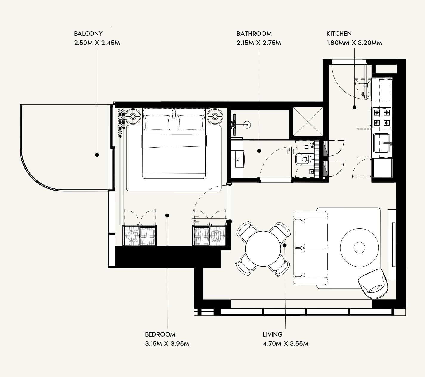 Azizi Milan - 1 Bedroom Apartment - Italian-Inspired Luxury Residences