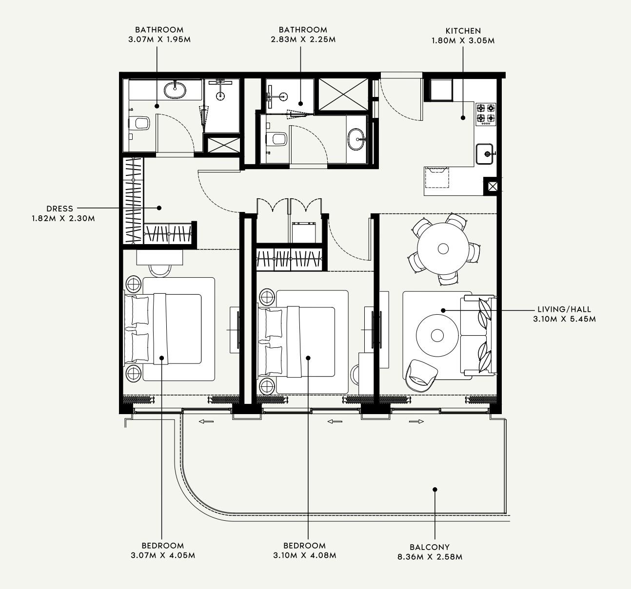 Azizi Venice - 2 Bedroom Apartment - The New Jewel of Dubai South