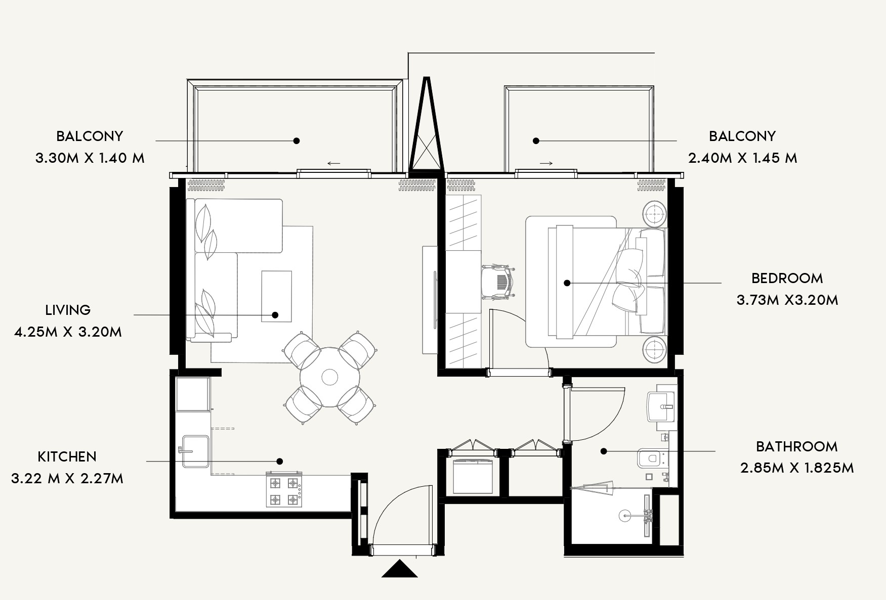 Azizi Wares - 1 Bedroom Apartment