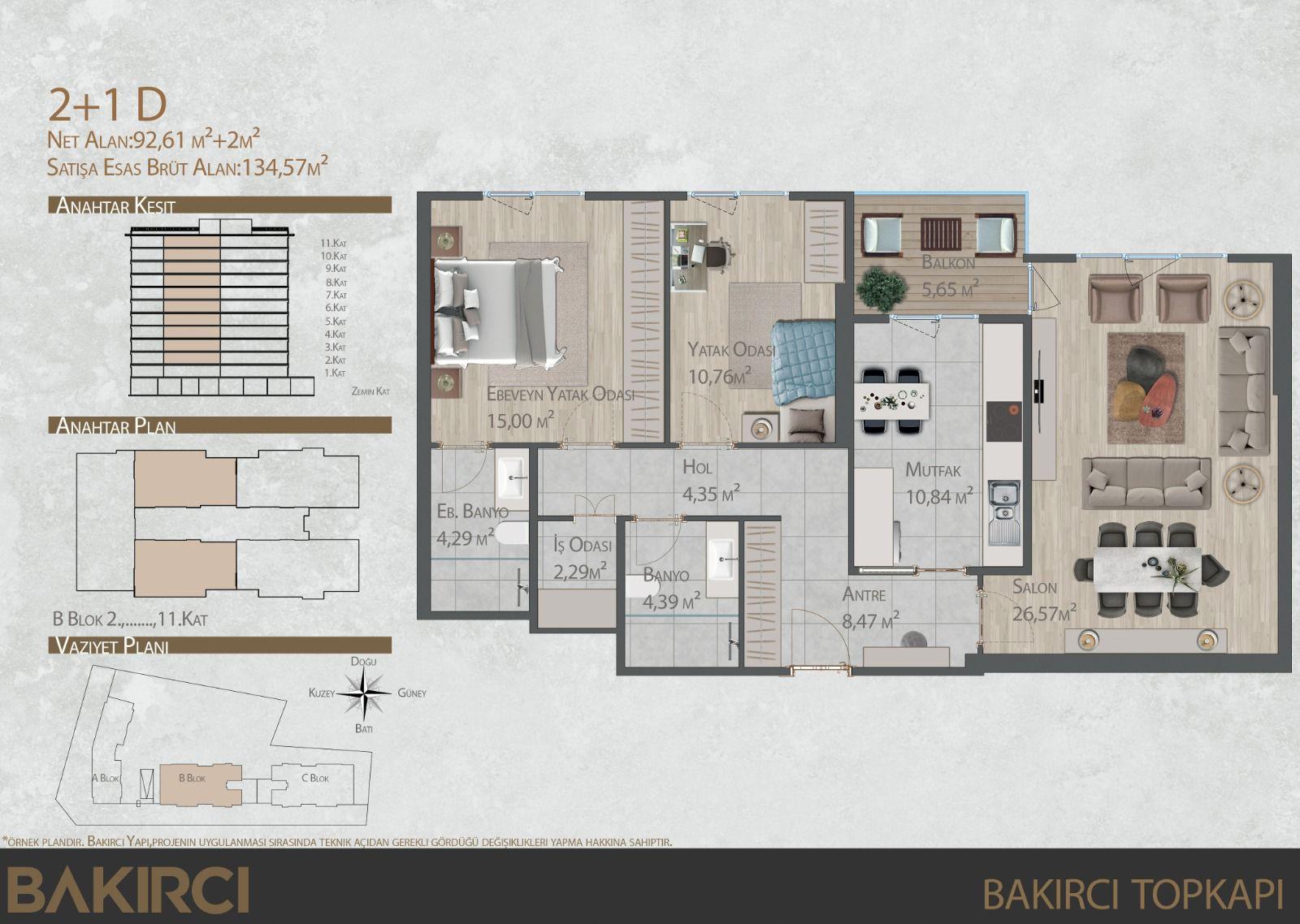 2+1 Apartment Near Metro in Bakırcı Topkapı Project - Suitable for Citizenship