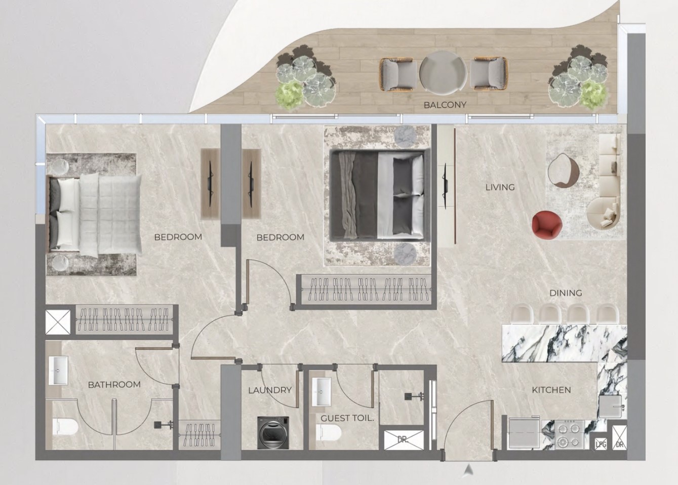 Beverly Grande - 2 Bedroom Apartment