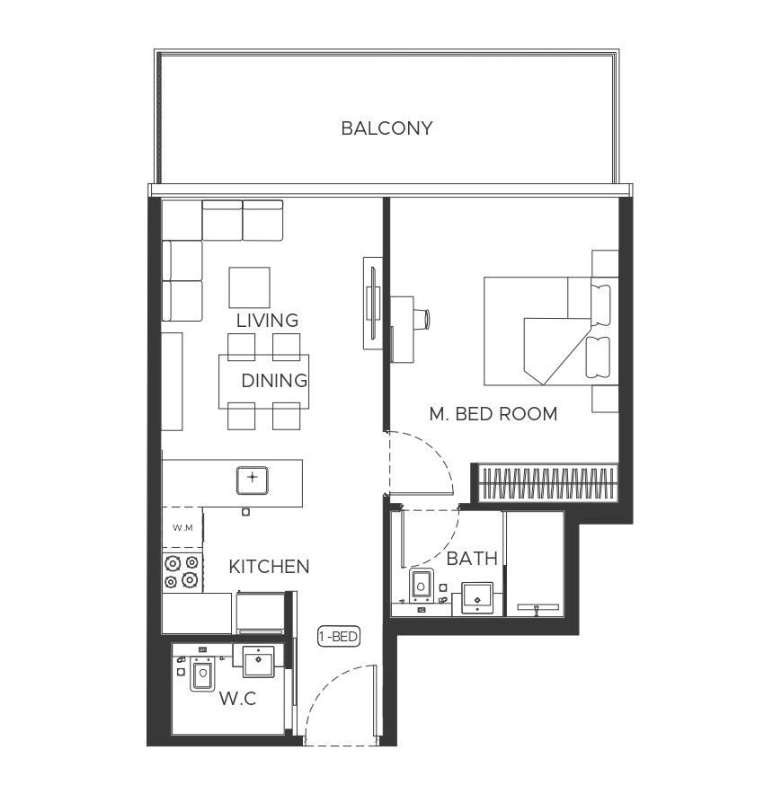 Binghatti Amberhall - 1 Odalı Daire