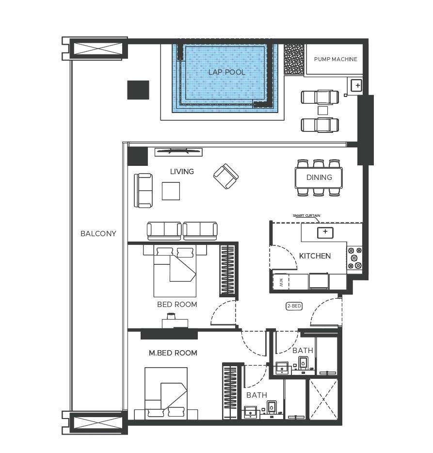 Binghatti Amberhall - 2 Bedroom Apartment + Pool
