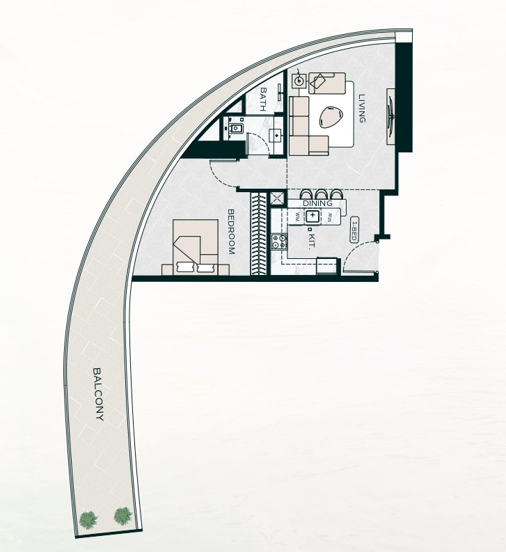 Binghatti Aquarise - 1 Bedroom Apartment
