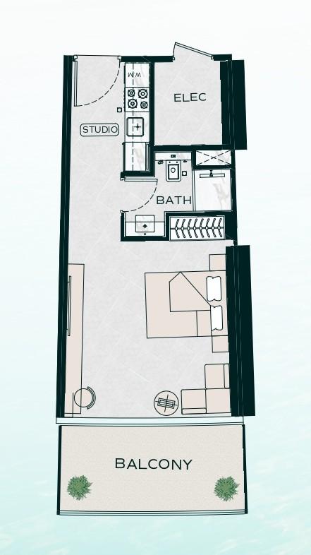 Binghatti Aquarise - Stüdyo