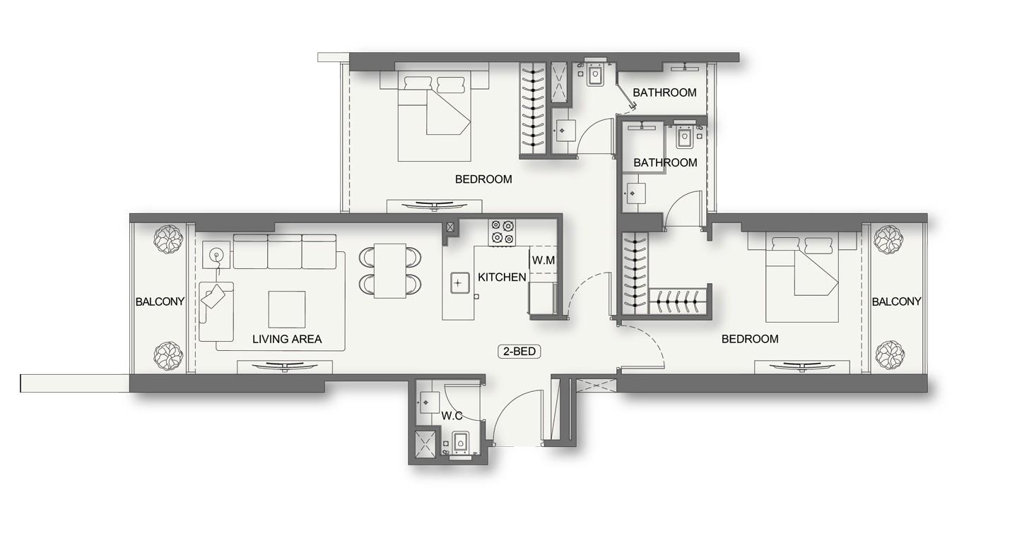 Binghatti Cullinan - 2 Bedroom Apartment