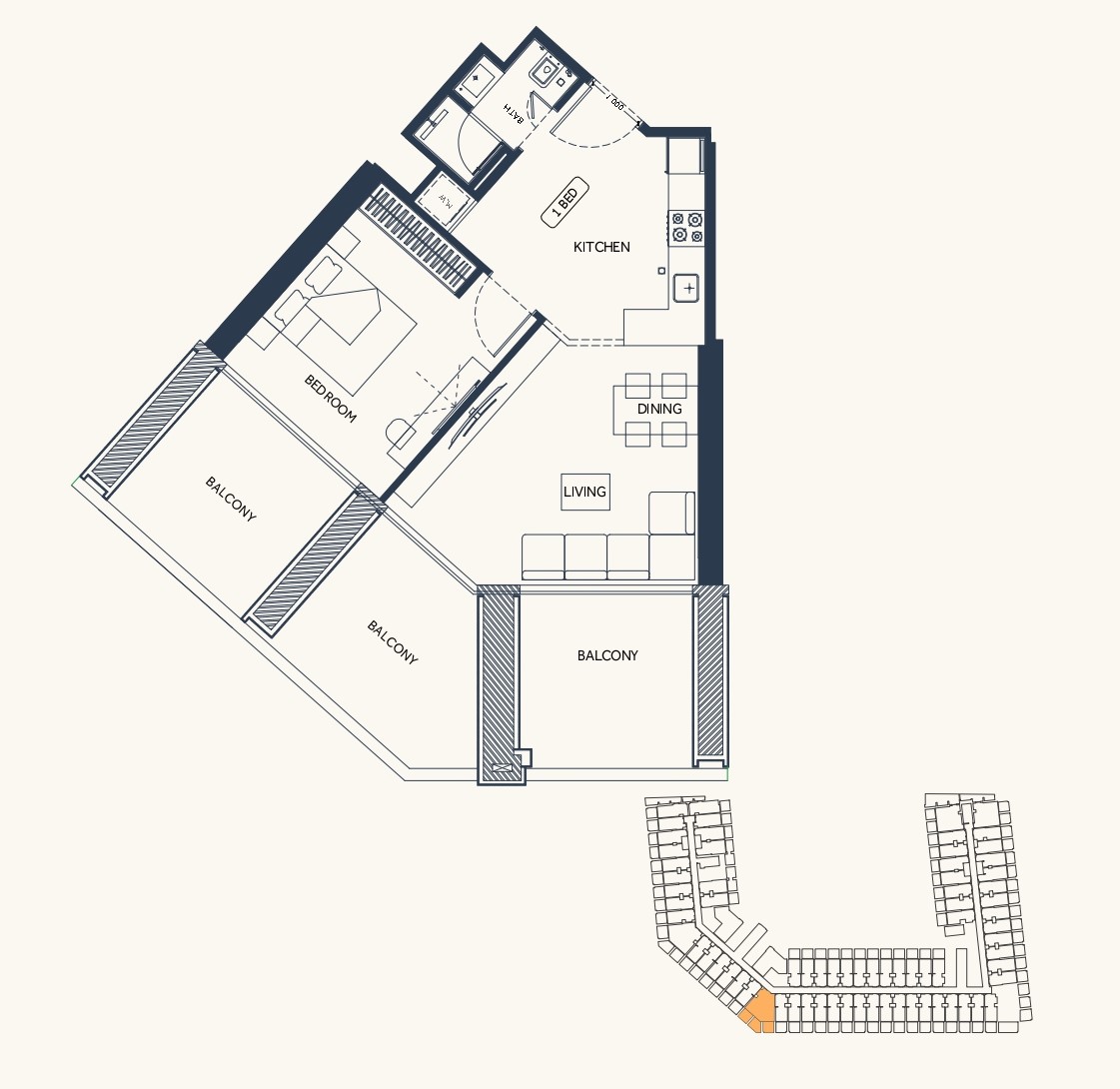 Binghatti Elite -  1 Bedroom Apartment