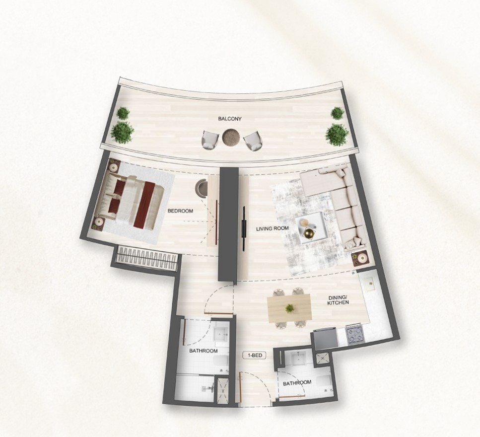 Binghatti Flare - 1 Bedroom Apartment