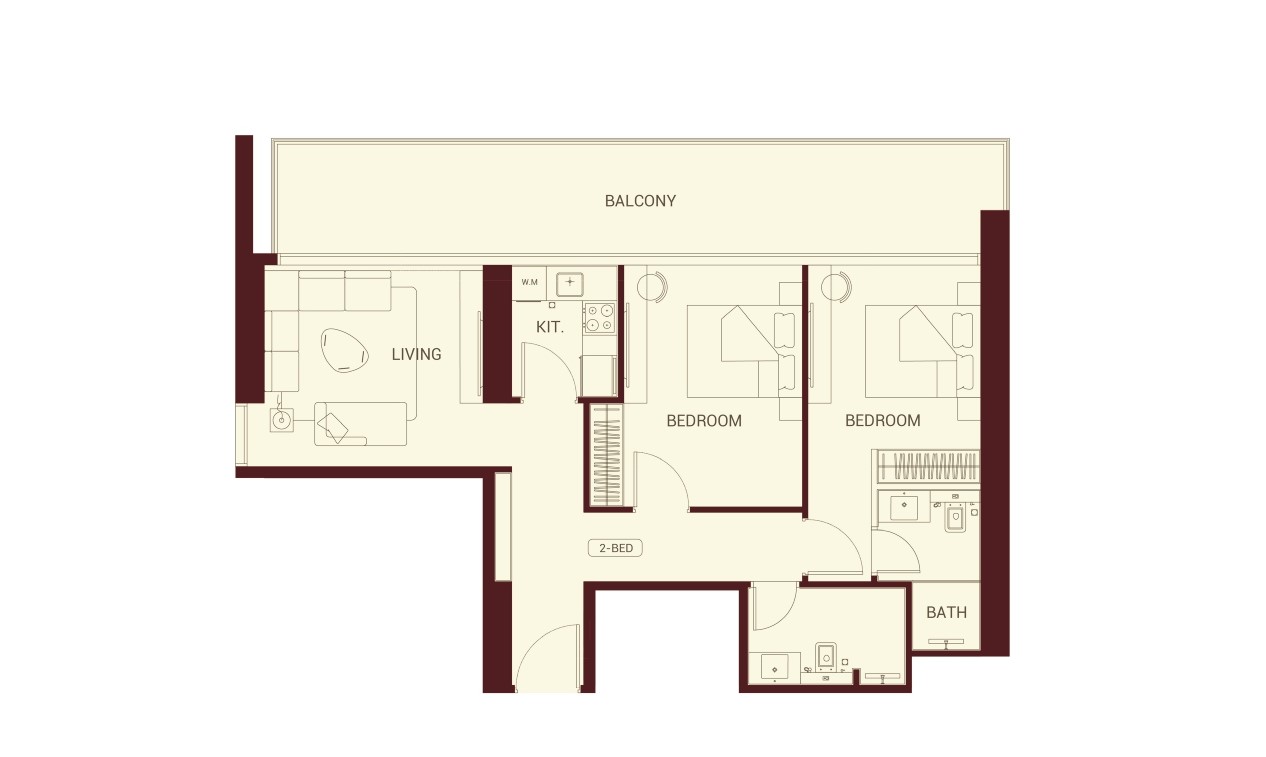 Binghatti Ruby - 2 Bedroom Apartment
