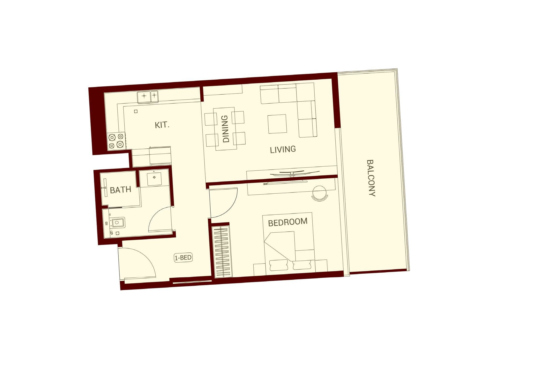 Binghatti Ruby - 1 Bedroom Apartment