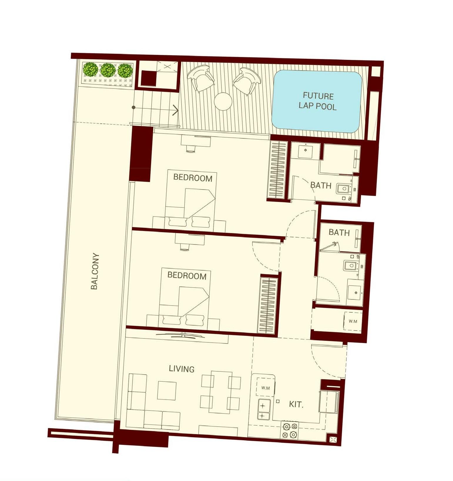 Binghatti Ruby - 2 Odalı Suit Daire + Havuzlu