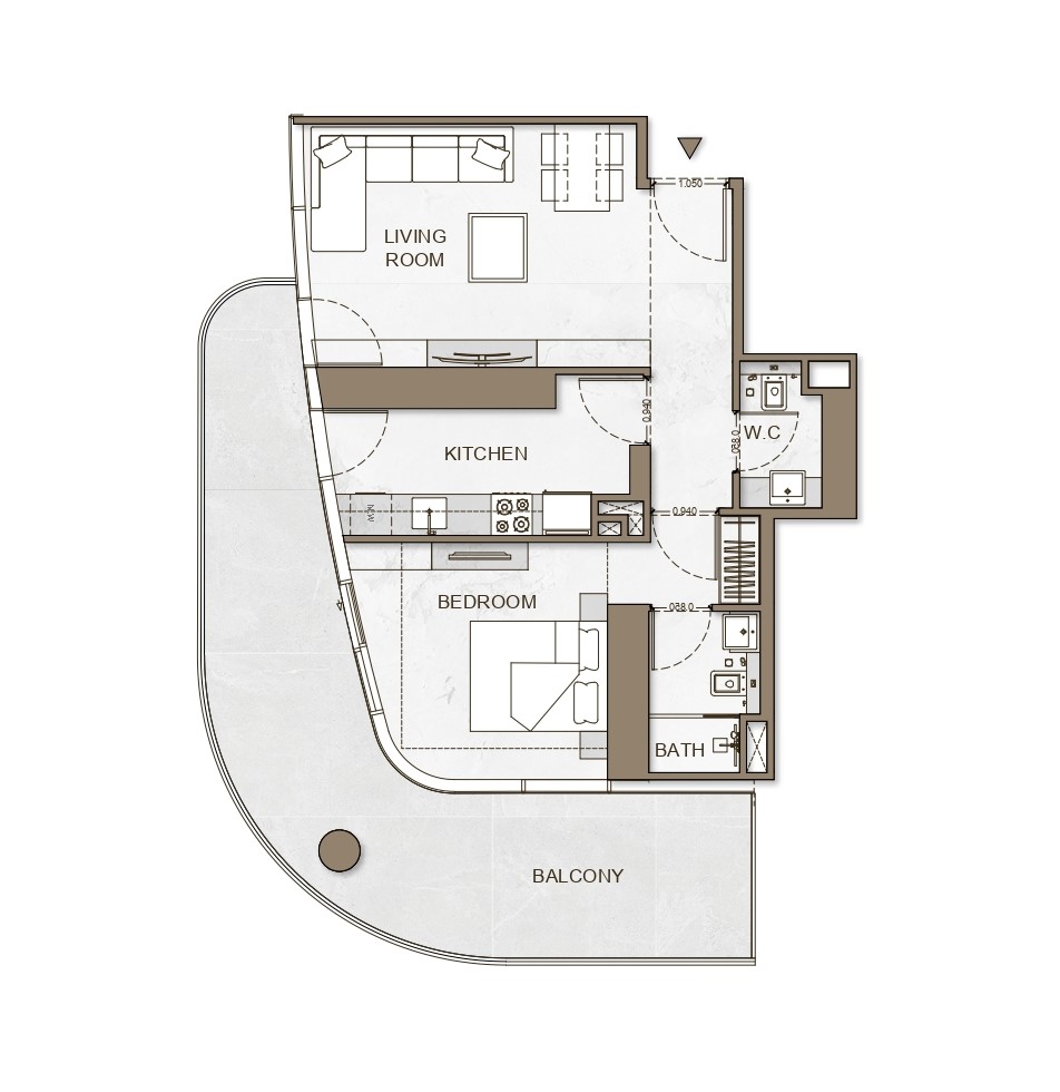 Binghatti Skyhall -  1 Odalı Daire