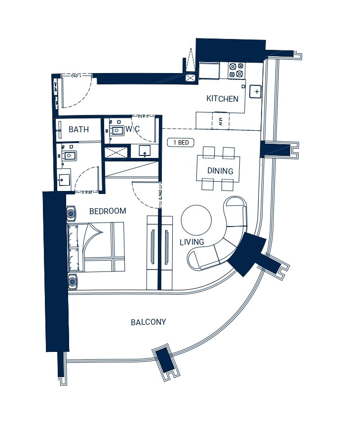 Binghatti Skyrise - 1 Bedroom Apartment