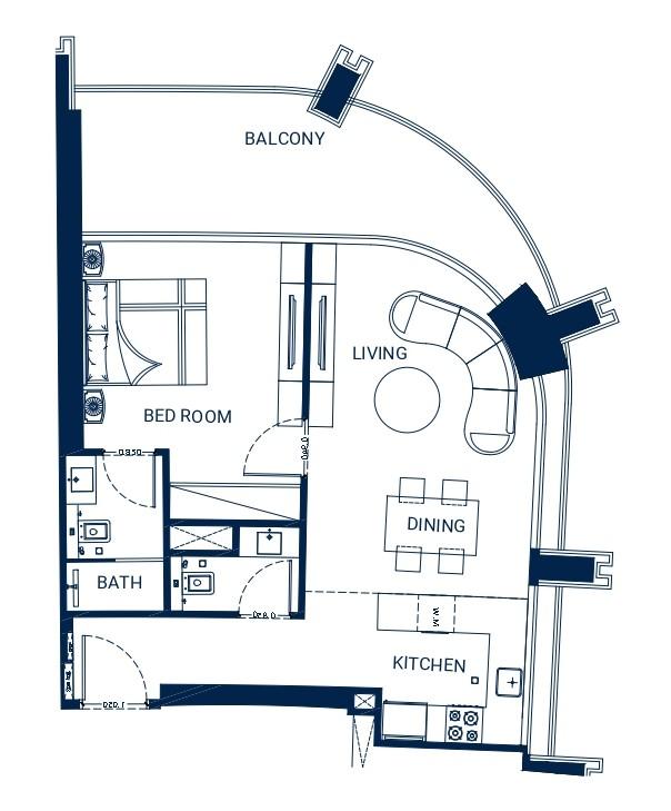 Binghatti Skyrise - 1 Bedroom Apartment