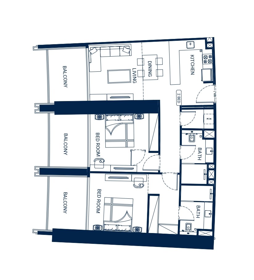 Binghatti Skyrise - 2 Bedroom Apartment