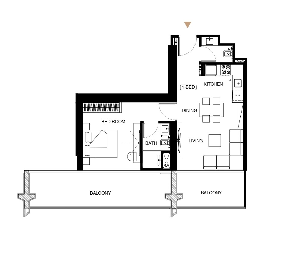 Binghatti Starlight - 1 Bedroom Apartment