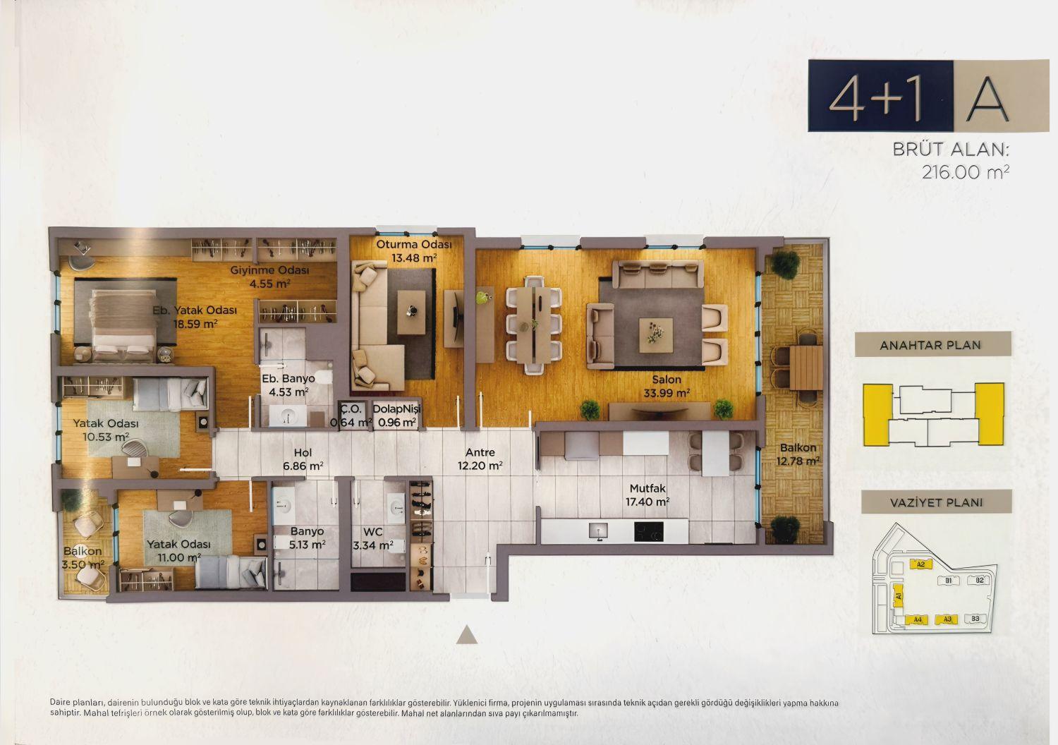 4+1 Luxury Apartment in Bizim Evler 12 Project - Avcılar / Ispartakule - Suitable for Citizenship