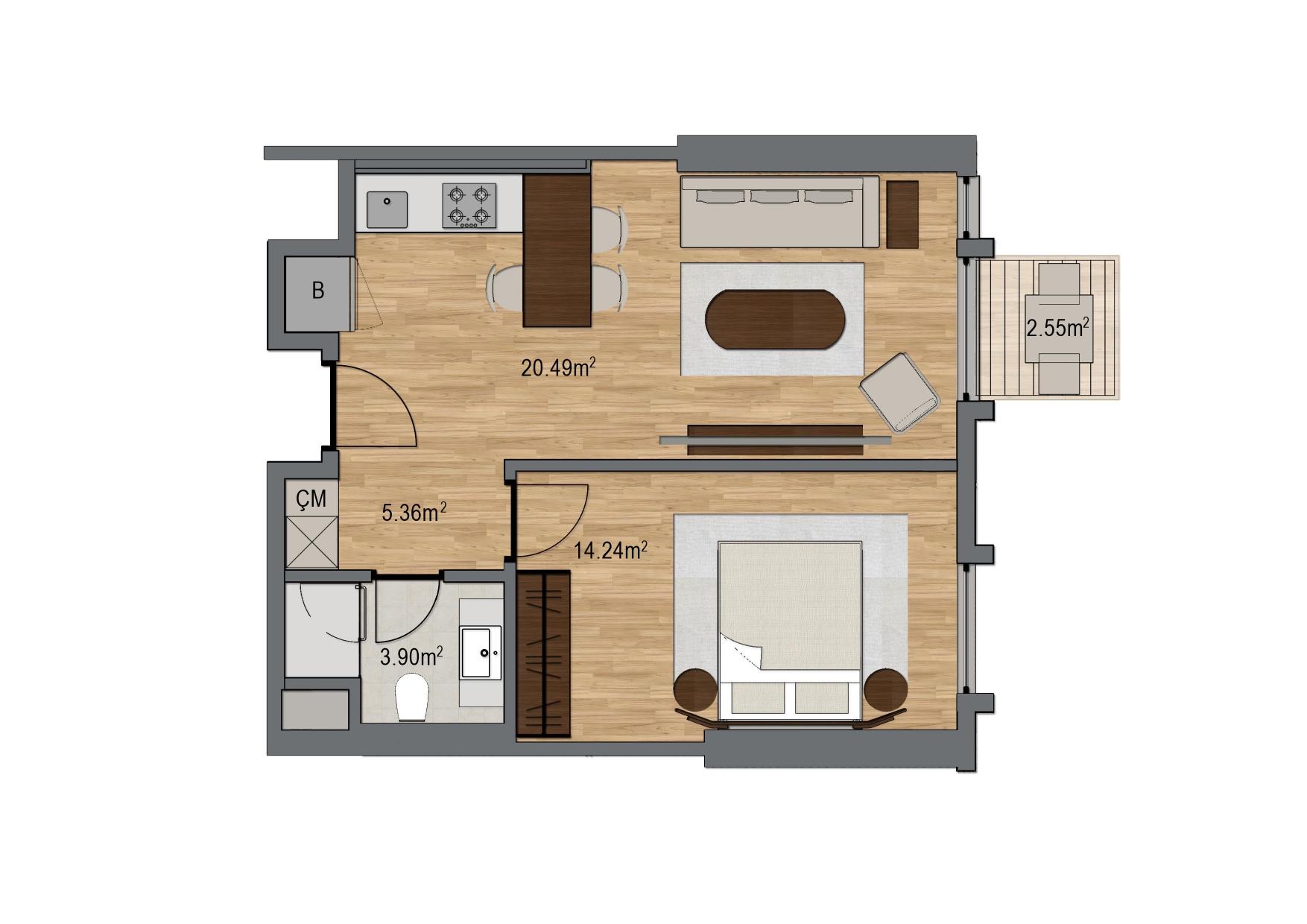 Bomonti Residences by Rotana: Luxury 1+1 Apartment - Suitable for Citizenship