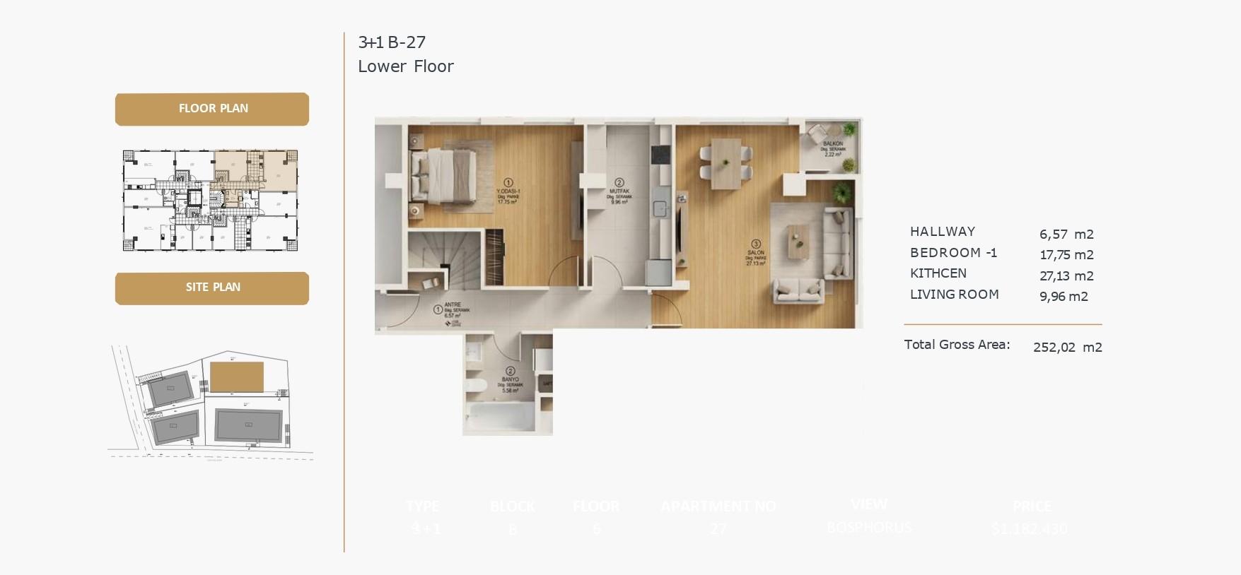 Bosphorus Beşiktaş: Luxury Ready-to-Move-in 3+1 Apartment - Suitable for Citizenship