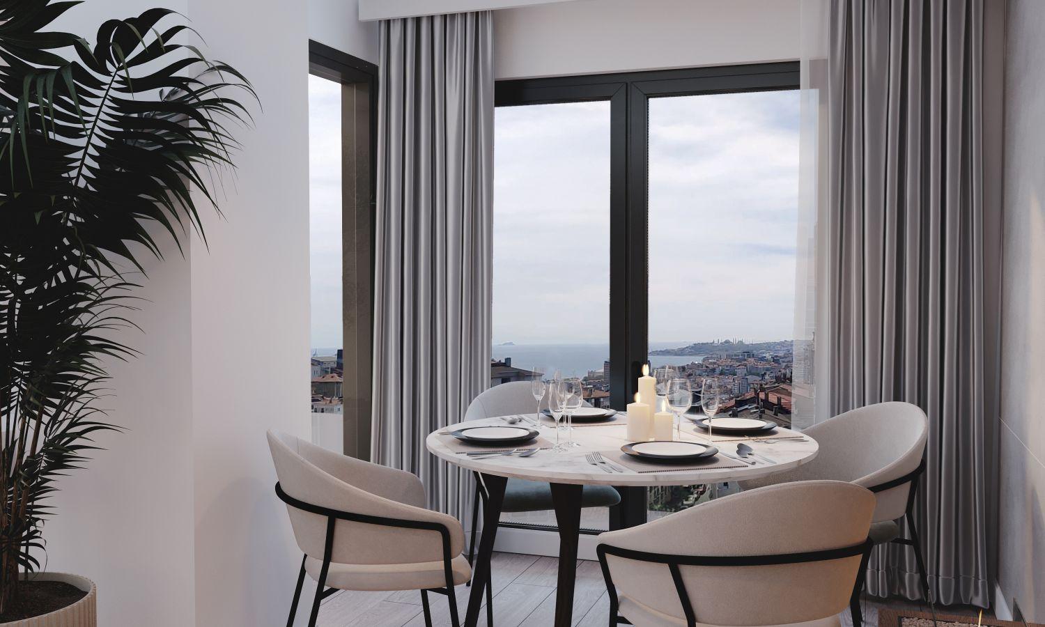 Bosphorus Beşiktaş: Luxury Ready-to-Move-in 3+1 Apartment - Suitable for Citizenship