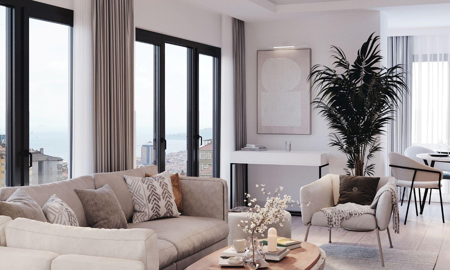Bosphorus Beşiktaş: Luxury Ready-to-Move-in 3+1 Apartment - Suitable for Citizenship