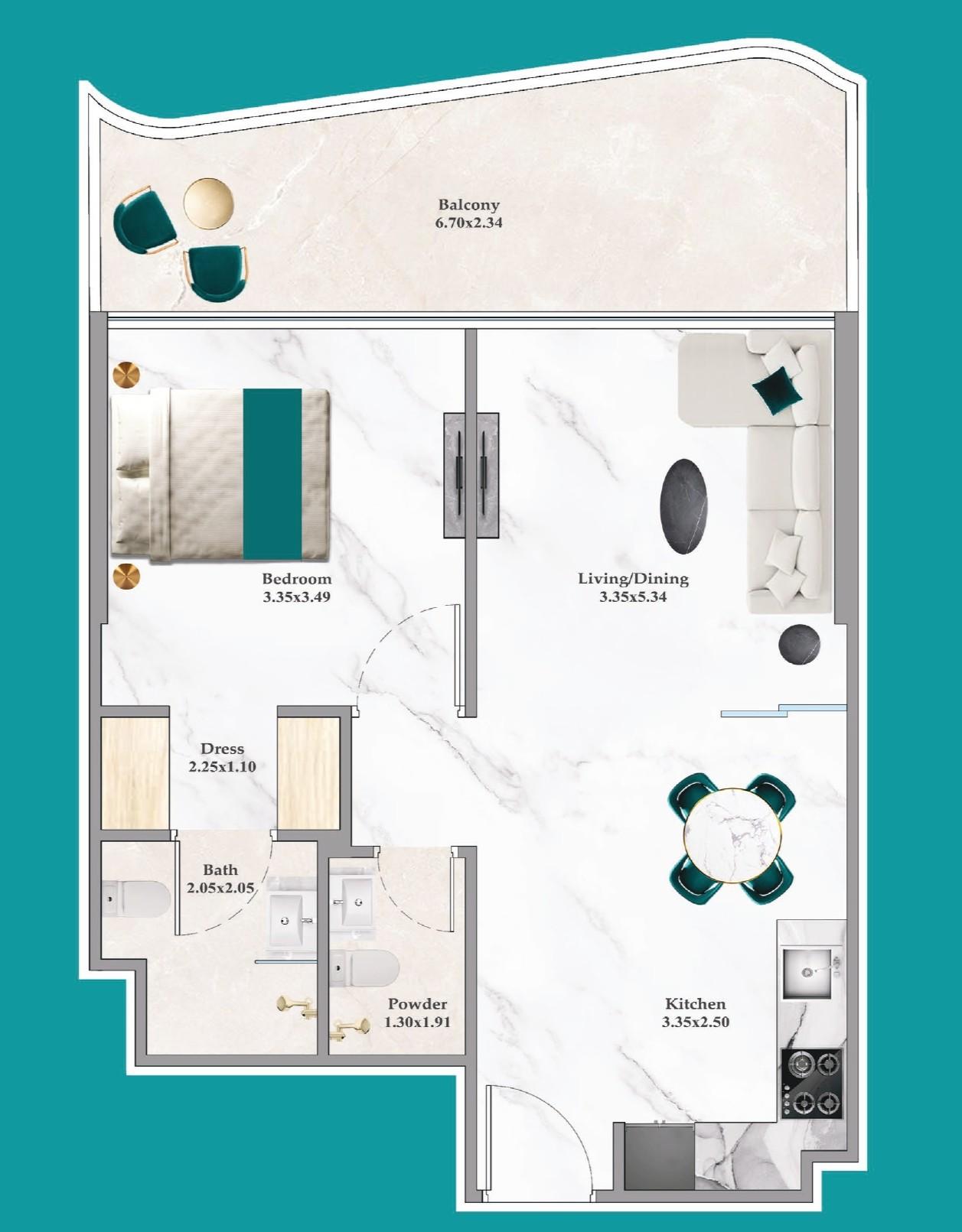 Breez by Danube - Flex 1 Bedroom Apartment