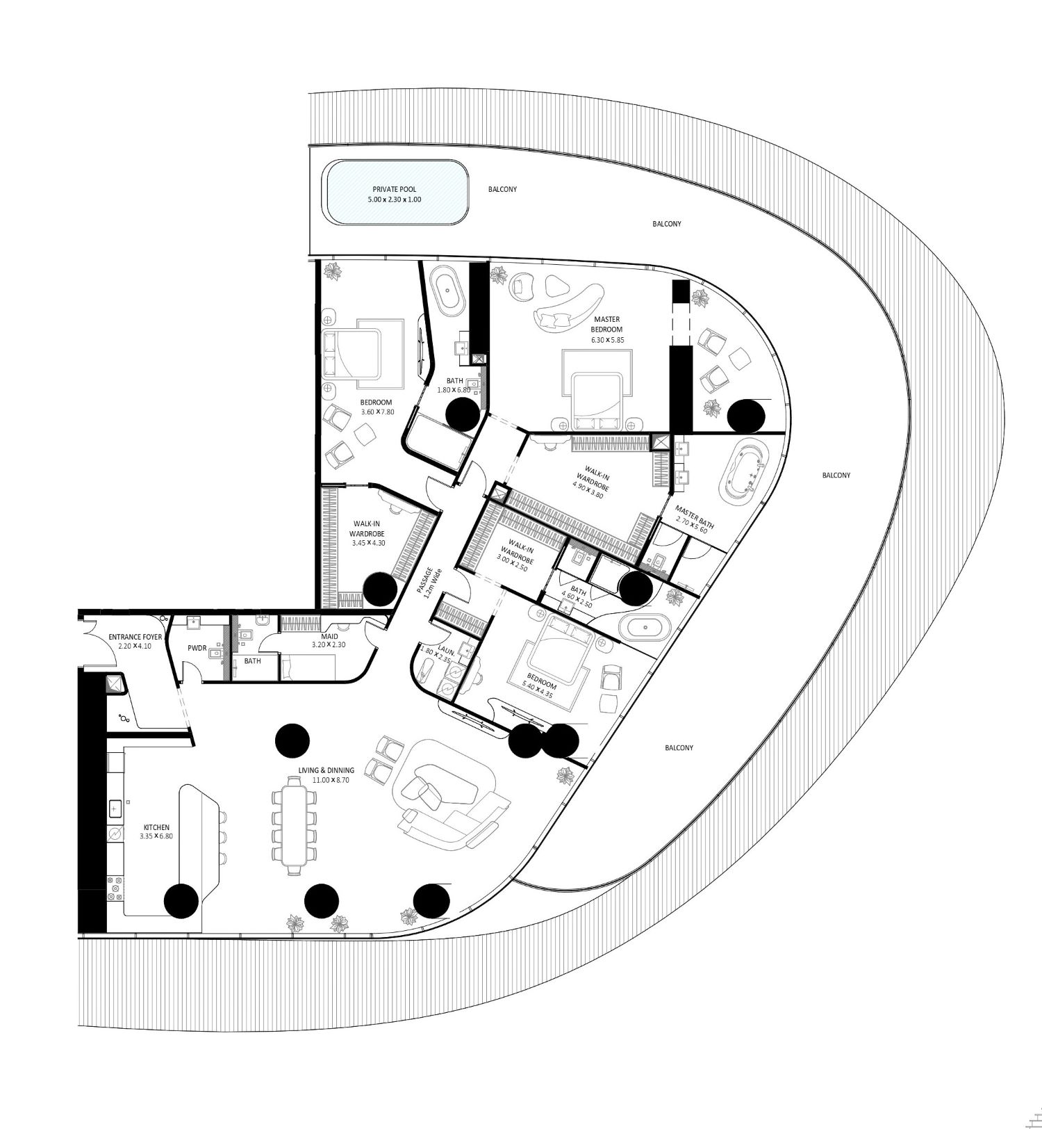 Binghatti Bugatti Residences - Luxury 3 Bedrooms + Maid Room + Pool