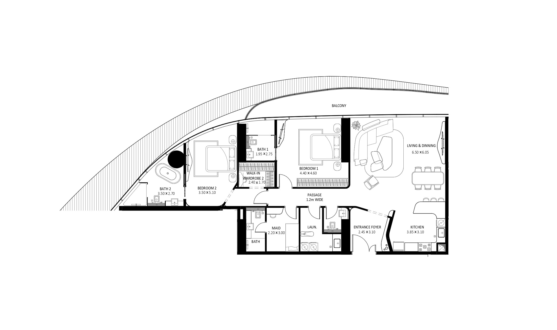 Binghatti Bugatti Residences - 2 Luxury Bedrooms + Maid Room