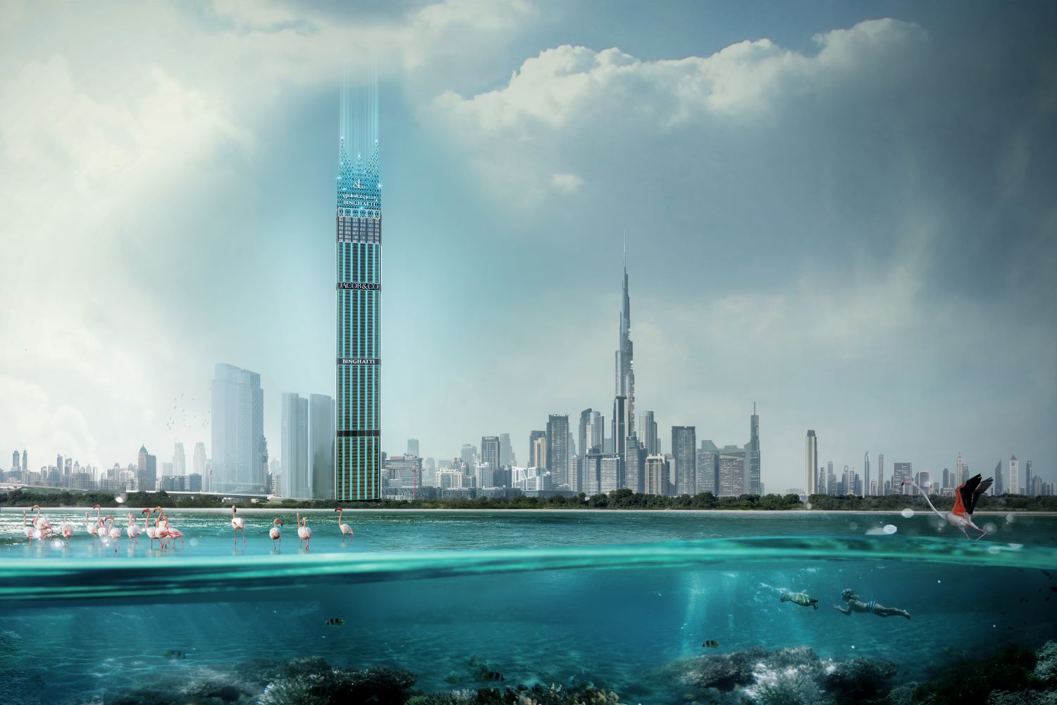 Burj Binghatti Jacob & Co - 2 Bedroom Emerald Villa + Pool
