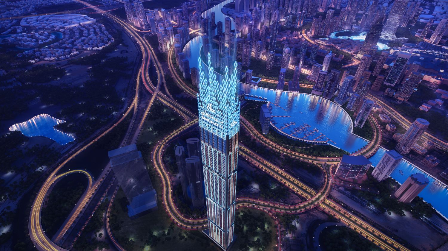 Burj Binghatti Jacob & Co - 2 Bedroom Emerald Villa + Pool