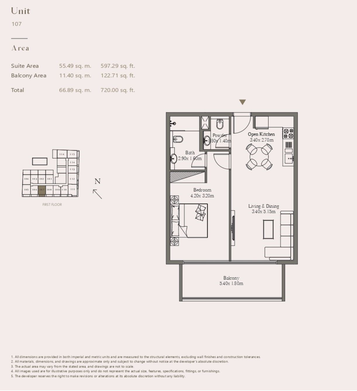 CASA VISTA RESIDENCE - 1 Bedroom Apartment