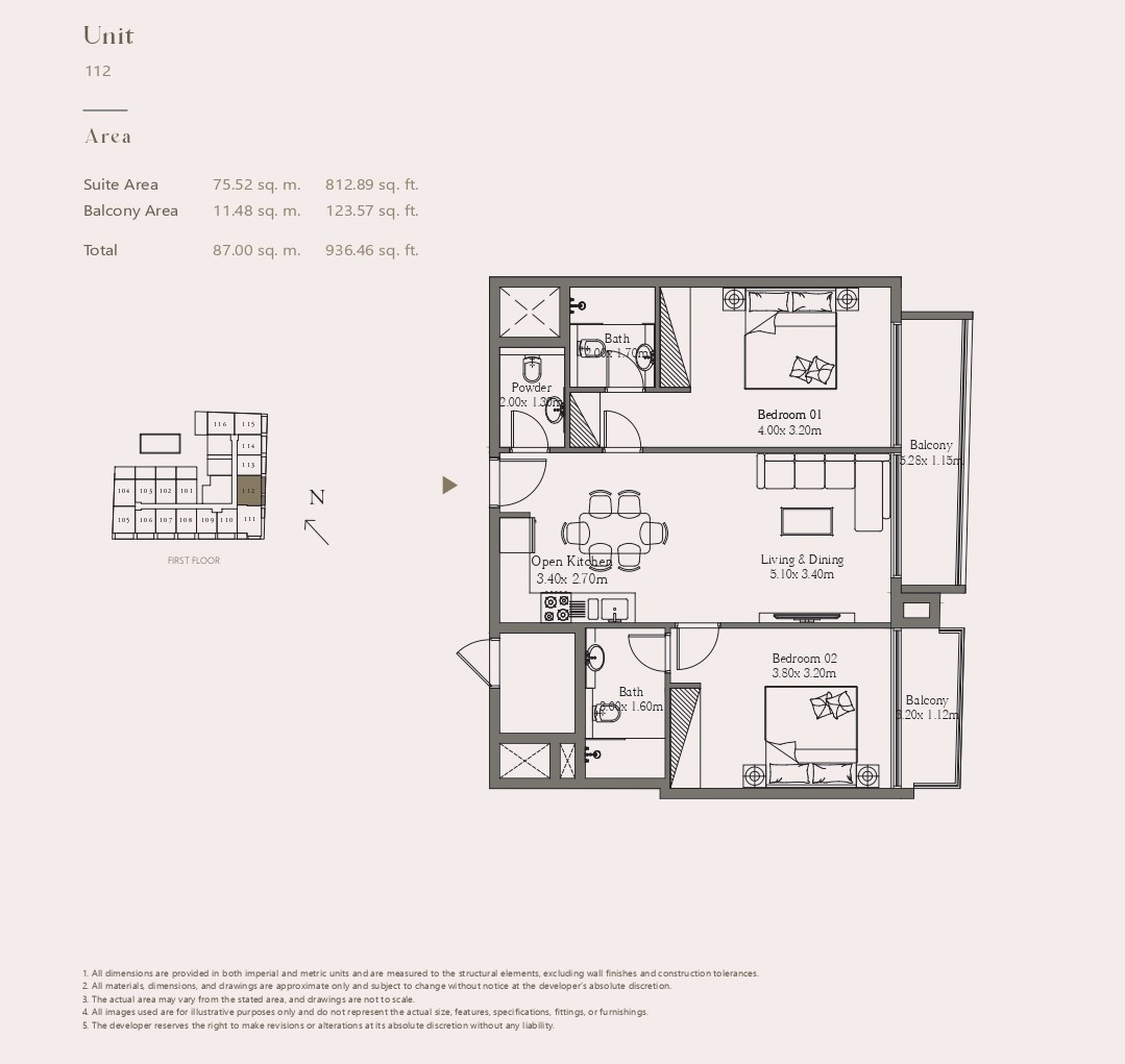 CASA VISTA RESIDENCE - 2 Bedroom Apartment