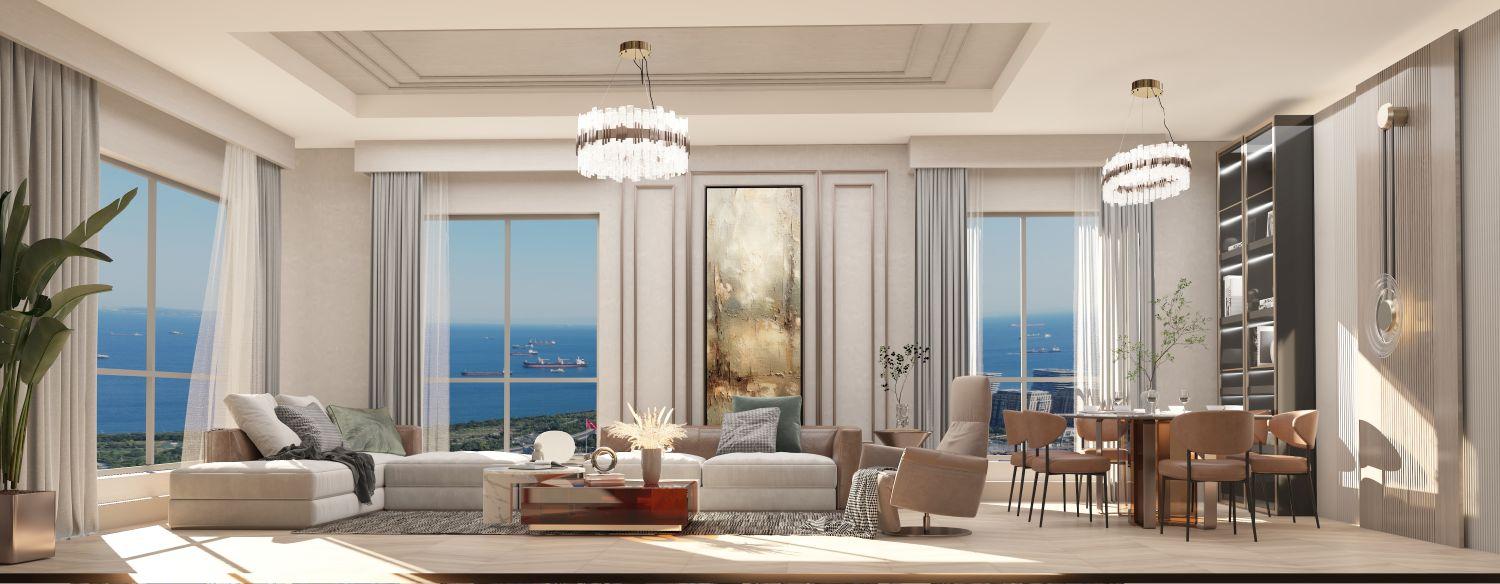 CE LA VI Crowne: Luxury 3.5+1 Apartment in Zeytinburnu - Suitable for Citizenship